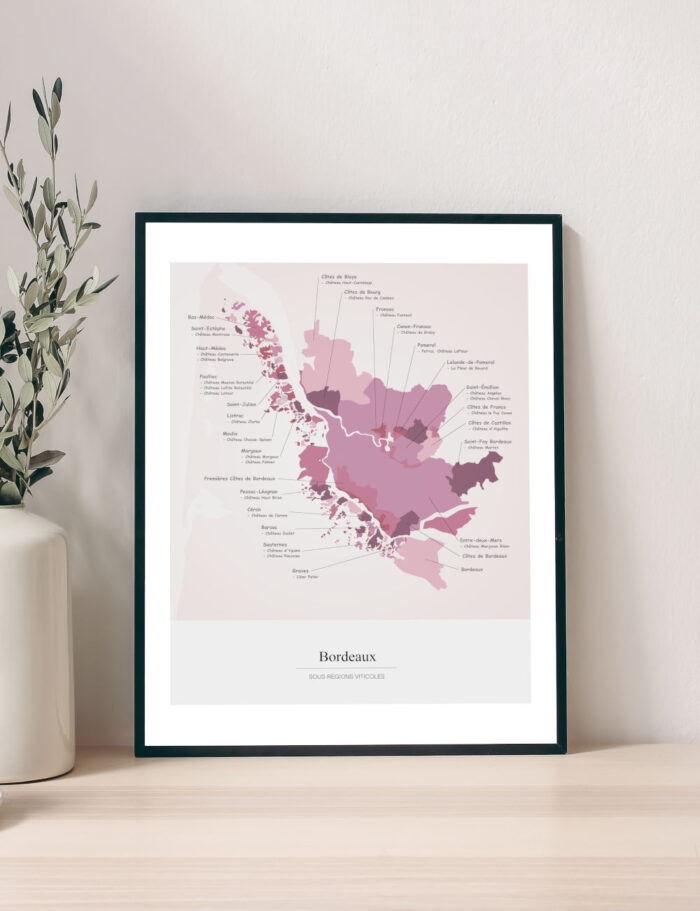 Picture Wine Map Bordeaux