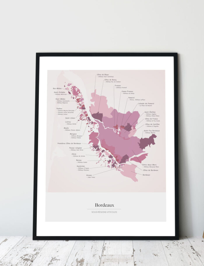 Picture Wine Map Bordeaux
