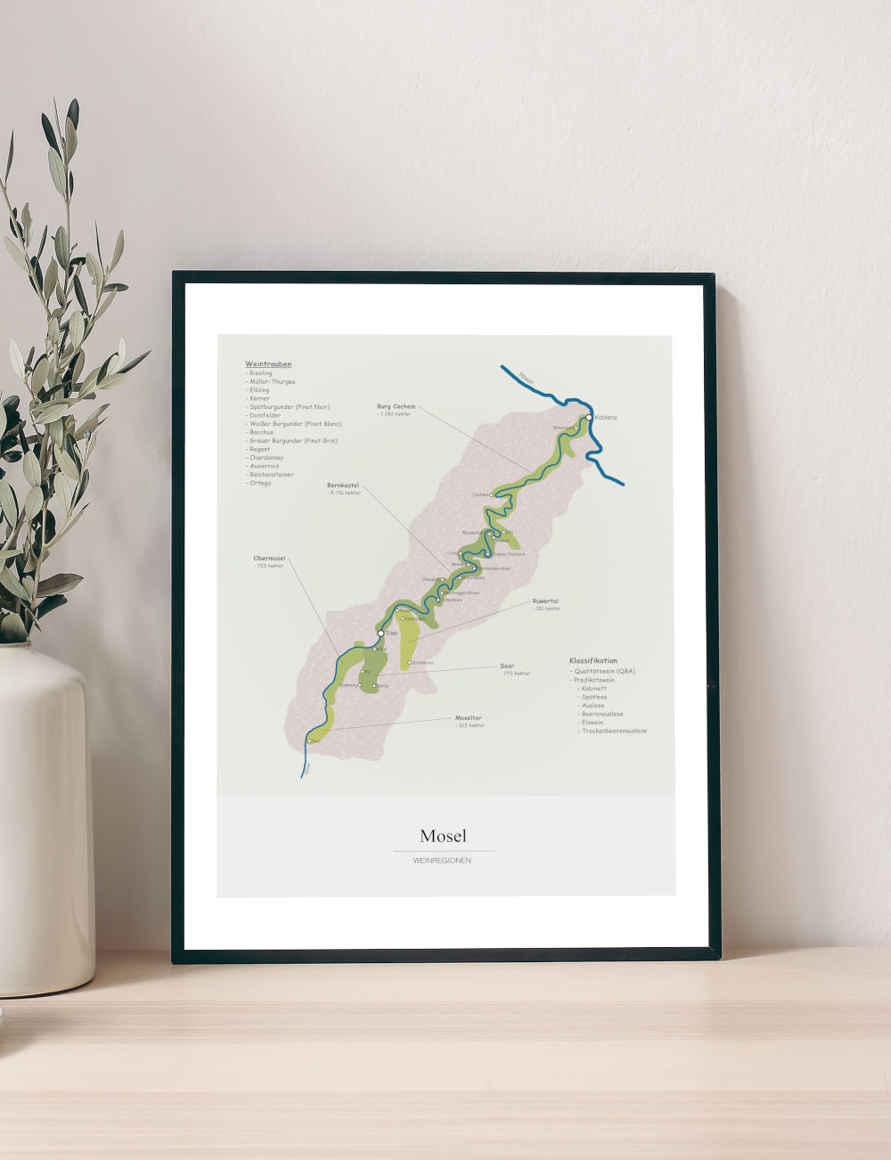Picture Wine Map Moselle