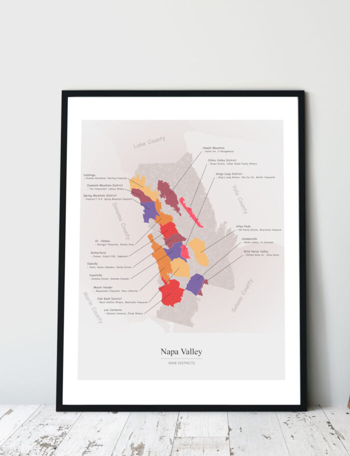 Picture Wine Map Napa Valley