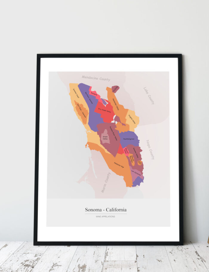 Picture Wine Map Sonoma